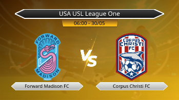 USA USL League One Forward Madison FC VS Corpus Christi FC