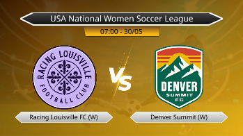 USA National Women Soccer League Racing Louisville FC (W) VS Denver Summit (W)