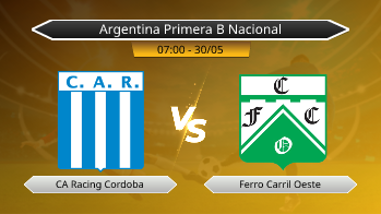 Argentina Primera B Nacional CA Racing Cordoba VS Ferro Carril Oeste